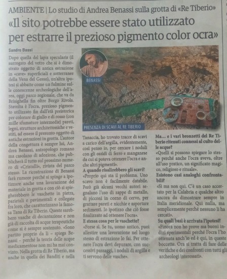 "La ricerca è composta per sua natura più da ipotesi che da certezze... Storia e Archeologia non fanno certo eccezione, e quindi avanti con le ipotesi! Per i curiosi al prossimo raduno speleologico a Casola si parlerà anche di Ocra e dell'Ombra di Tiberio." Andrea Benassi