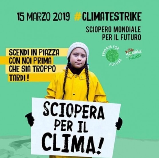 Ispirato allo sciopero scolastico di Greta Thunberg, sedicenne svedese, che dallo scorso agosto sciopera dalla scuola per protestare contro lo scarso impegno della politica sui cambiamenti climatici, anche a Faenza si è creato il gruppo spontaneo Fridays for future. Il 15 marzo 2019 ci sarà lo sciopero mondiale, in tutte le piazze del mondo e quindi anche a Faenza, i giovani scenderanno in piazza per chiedere misure più concrete contro il riscaldamento globale.