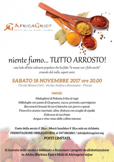 La Serata-Evento per l'Autunno 2018 di AfricaGriot