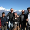 Pierangelo Fabbri con un gruppo in Nepal